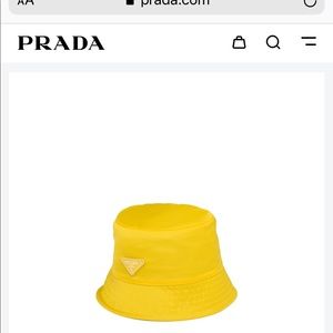 Brand new yellow Prada bucket hat.